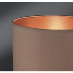 Fischer & Honsel Tischleuchte mit Schnurschalter, H= 31 cm, Fuß bronze, brauner Stoffschirm innen kupfer, Keramik, E14 -Tischleuchten Verkäufe tischleuchte mit schnurschaltercmfubronzebrauner stoffschirm 50113b50114bDetailSchirm fischerhonsel 50113