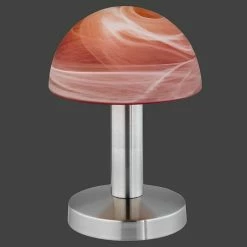 Trio Tischleuchte Touch me - Nickel, Glas Farbverlauf orange