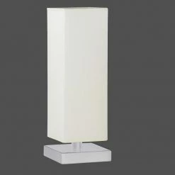 LHG Lights Tischleuchte in weiß inklusive 28W E14 Halogen Kerzen 3er Pack