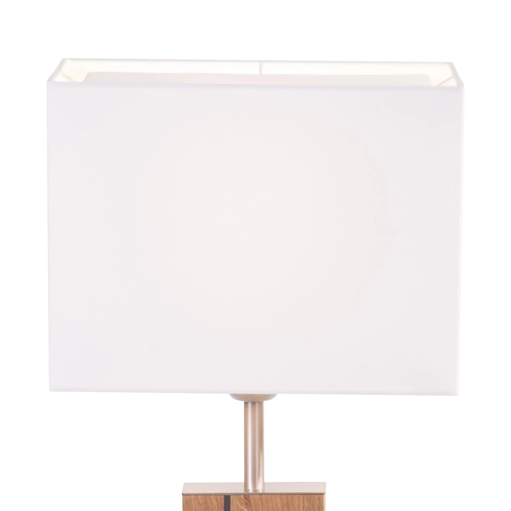 HerzBlut Tischleuchte, Baumwollschirm, Massivholz, Nussbaum o. Asteiche, H= 41cm 5 HerzBlut Tischleuchte, Baumwollschirm, Massivholz, Nussbaum o. Asteiche, H= 41cm – Bild 3