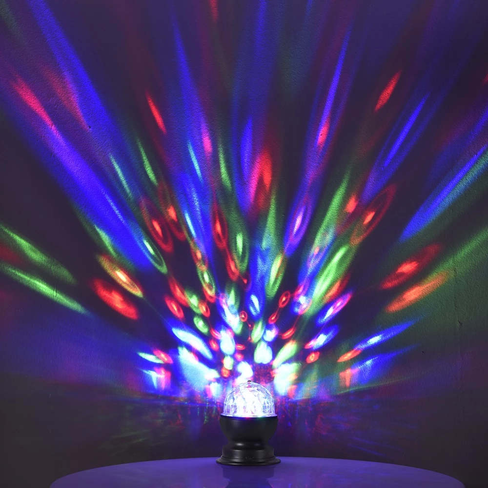 Leuchten Direkt Tischleuchte, Disco-Kugel, schwarz, rotierend, RGB Farben, D=8,8cm 3 Leuchten Direkt Tischleuchte, Disco-Kugel, schwarz, rotierend, RGB Farben, D=8,8cm