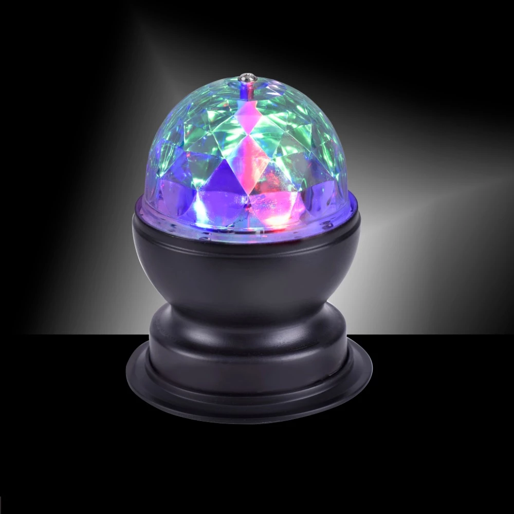 Leuchten Direkt Tischleuchte, Disco-Kugel, schwarz, rotierend, RGB Farben, D=8,8cm 5 Leuchten Direkt Tischleuchte, Disco-Kugel, schwarz, rotierend, RGB Farben, D=8,8cm – Bild 3