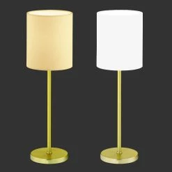 Hufnagel Tischleuchte, Schirm weiss oder champagner