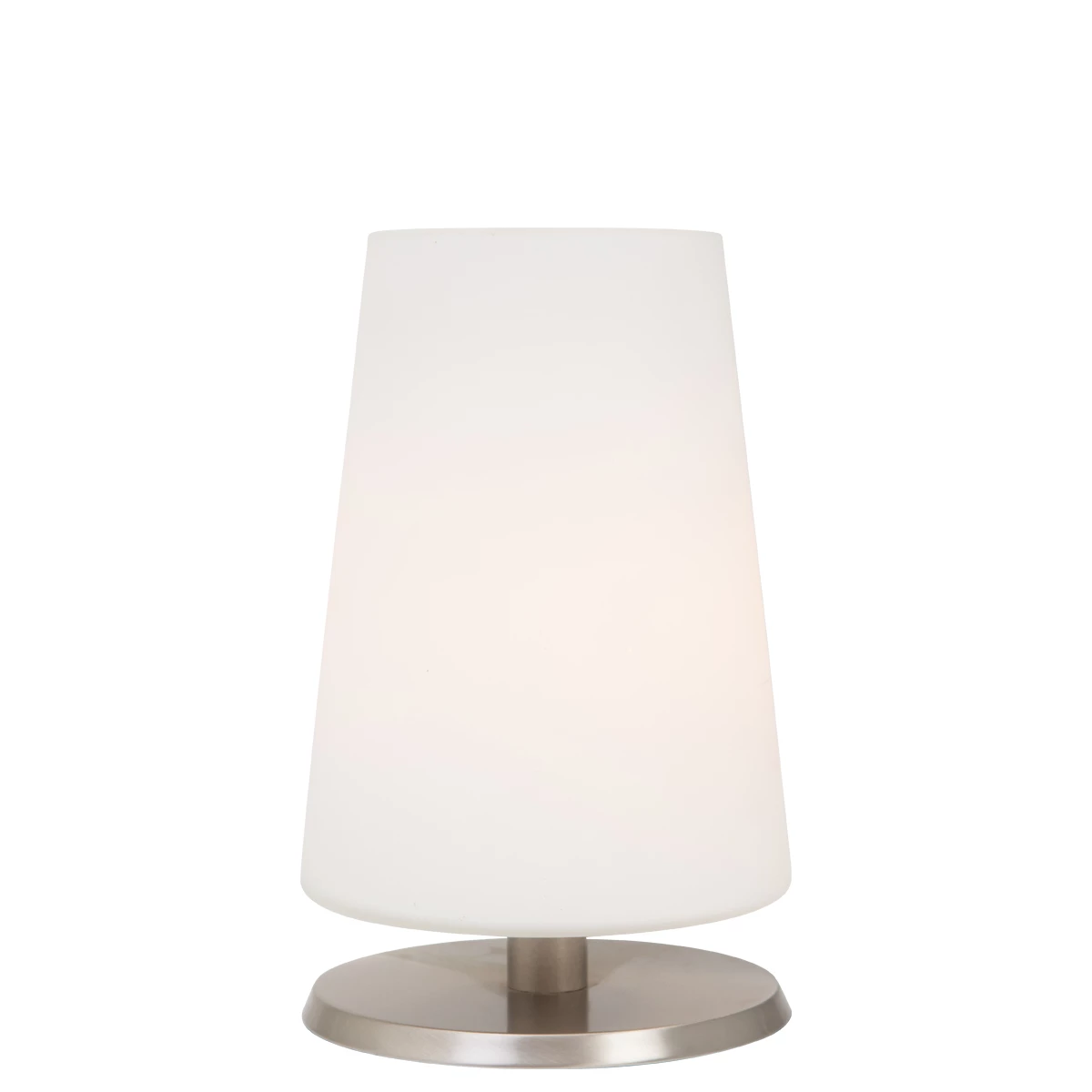 Steinhauer Tischleuchte, stahlfarbig, Glas weiß, Nachttischlampe H 23,5 cm, Touchdimmer, modern 3 Steinhauer Tischleuchte, stahlfarbig, Glas weiß, Nachttischlampe H 23,5 cm, Touchdimmer, modern