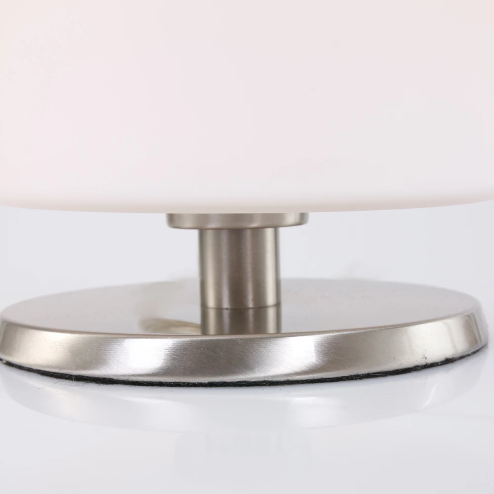 Steinhauer Tischleuchte, stahlfarbig, Glas weiß, Nachttischlampe H 23,5 cm, Touchdimmer, modern 4 Steinhauer Tischleuchte, stahlfarbig, Glas weiß, Nachttischlampe H 23,5 cm, Touchdimmer, modern – Bild 2