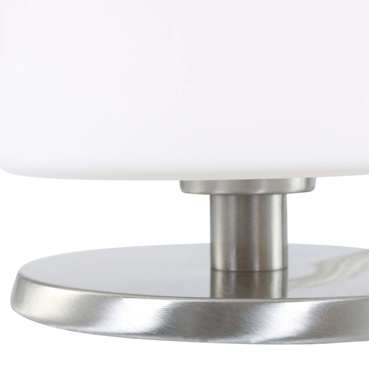 Steinhauer Tischleuchte, stahlfarbig, Glas weiß, Nachttischlampe H 23,5 cm, Touchdimmer, modern 6 Steinhauer Tischleuchte, stahlfarbig, Glas weiß, Nachttischlampe H 23,5 cm, Touchdimmer, modern – Bild 4