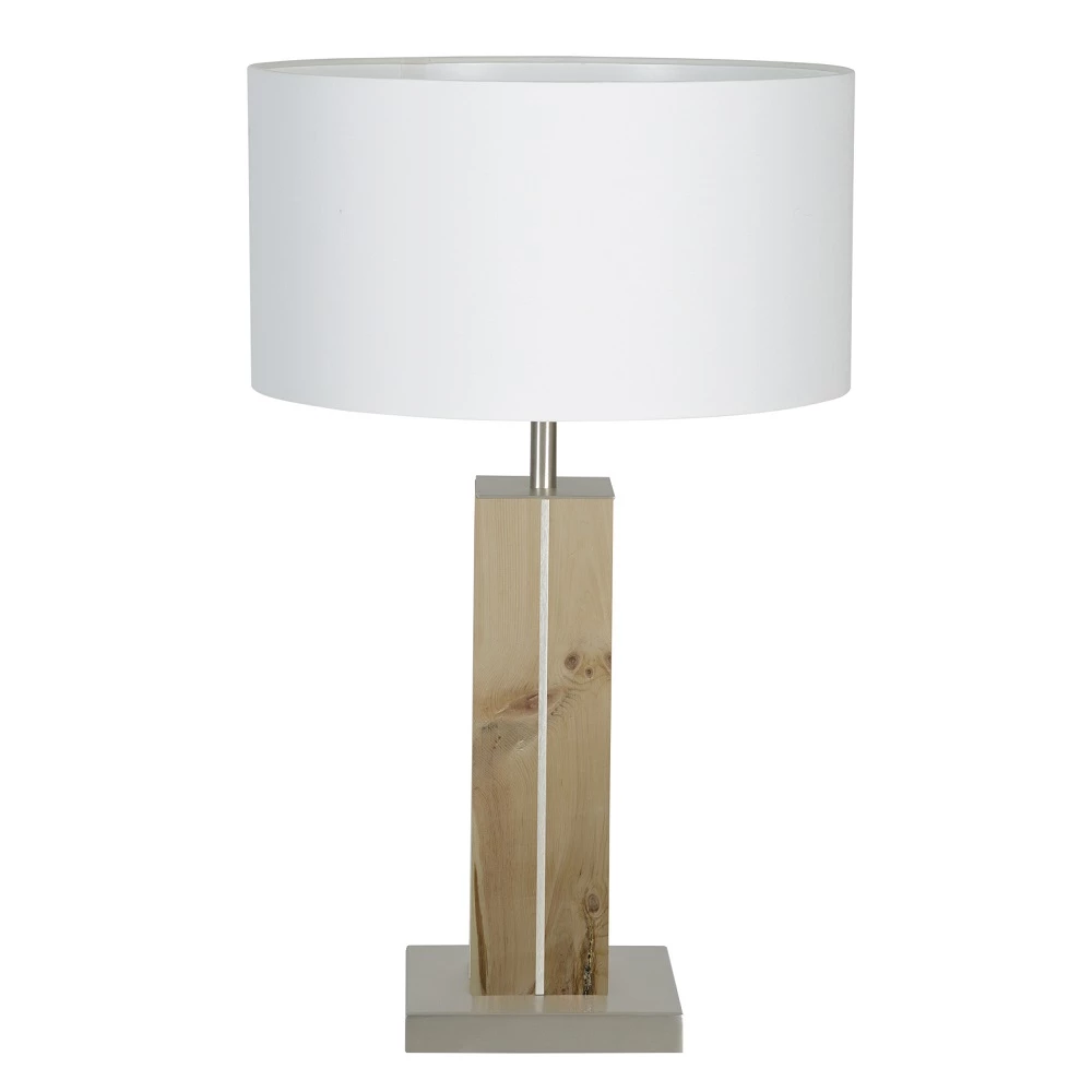 HerzBlut Tischleuchte, Stoffschirm, Weiß, Holzfuß, Eiche o. Nussbaum o. Zirbe 3 HerzBlut Tischleuchte, Stoffschirm, Weiß, Holzfuß, Eiche o. Nussbaum o. Zirbe