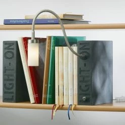 Top Light Buchstütze Light On Granit Optik, Kopf Pisa, Flexarm 30cm