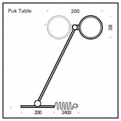 Top Light Tischlampe Puk Table Single - 60 cm oder 80 cm Armlänge -Tischleuchten Verkäufe top light tischlampe puk 1011812 toplight