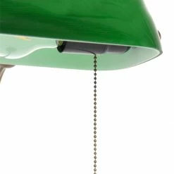 Steinhauer Vintage Tischleuchte mit schwenkbarem, grünen Schirm, Bankers Lamp, Fuß bronze, Schnurschalter, E27, klassisch -Tischleuchten Verkäufe vintage tischleuchte mit schwenkbaremgrnen 7733BR 4 steinhauer 7733br