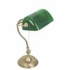 Steinhauer Vintage Tischleuchte mit schwenkbarem, grünen Schirm, Bankers Lamp, Fuß bronze, Schnurschalter, E27, klassisch -Tischleuchten Verkäufe vintage tischleuchte mit schwenkbaremgrnen 7733BR steinhauer 7733br