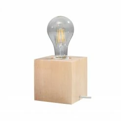 Sollux würfelförmige E27 Tischleuchte aus Holz vintage für Filament Leuchtmittel Tischlampe 10 x 10 cm -Tischleuchten Verkäufe wrfelfrmige e27 tischleuchte aus 0677 1 sollux sl0677
